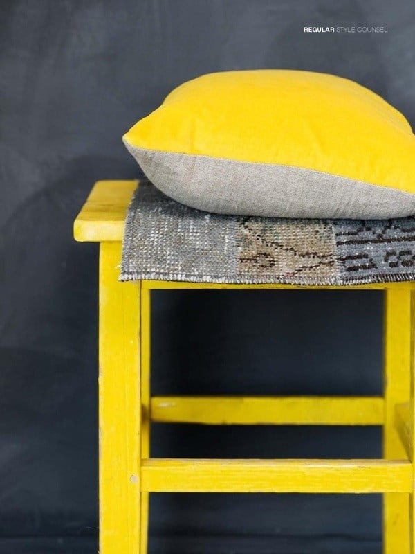 #16 Yellow-One Pillow and One Chair