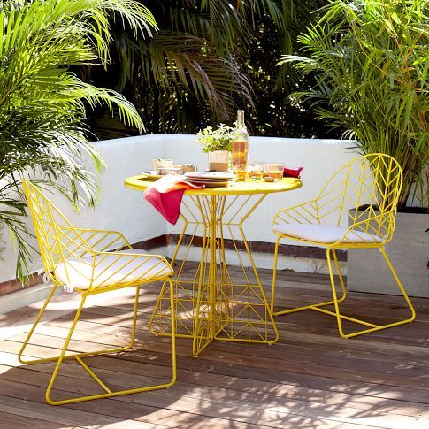 #17 Wire-frame Terrace Set in Yellow