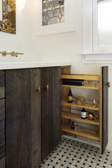 #9 Pull Out Cabinet in Rustic Kitchen Design
