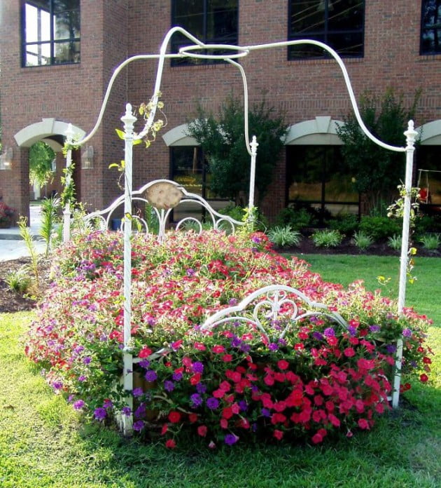 #2 Metallic Bed Devoured by Beautiful Flowers