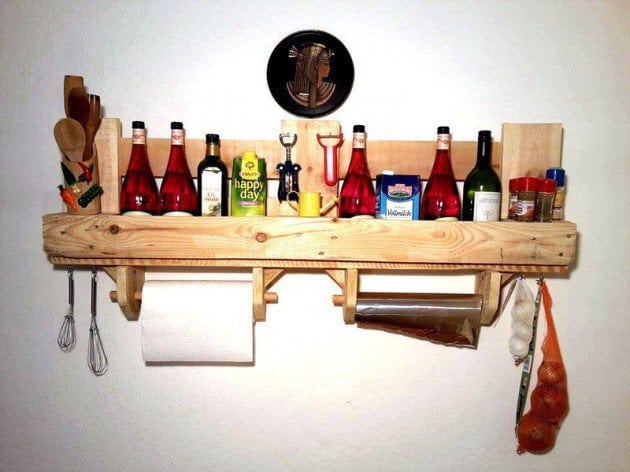 #11 Simple Rustic Shelf In The Kitchen