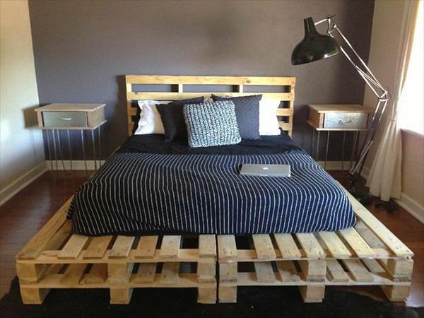 #25 SIMPLE HAIRPIN LEGS SIDE-TABLES BY PALLET BED