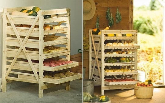 #6 WOODEN PALLET COMPLETELY TRANSFORMED INTO VEGETABLE STORAGE UNIT