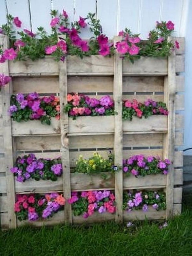 #5 WOODEN PALLET PLANTER NESTLING PURE BEAUTY