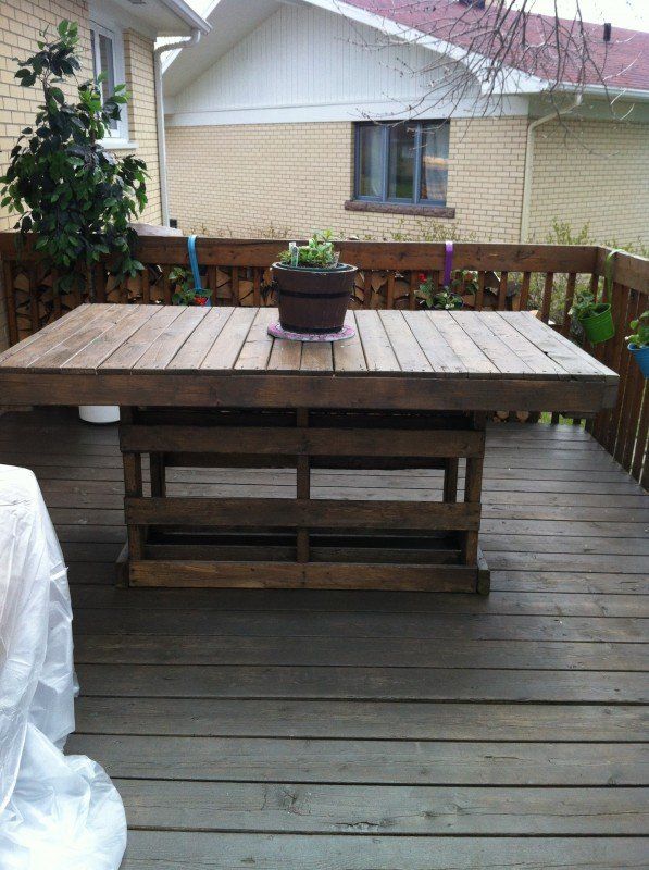 #19 WOODEN PALLET DINNING TABLE