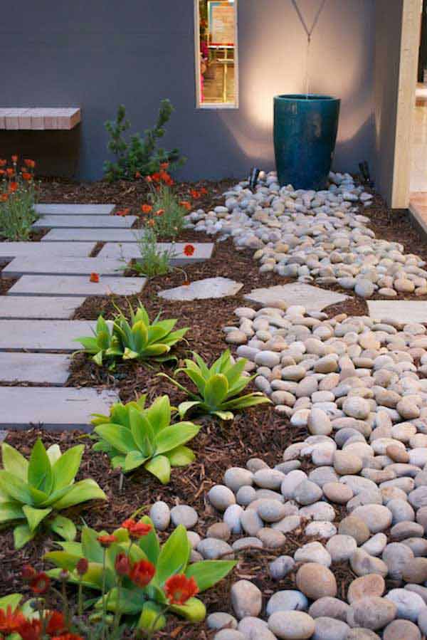 36 Examples on How to Use River Rocks in Your Decor Through DIY Projects homesthetics river rocks diy projects (11)