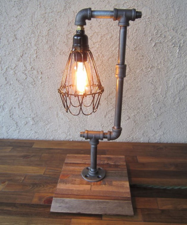 #3 SPECTACULAR DIY INDUSTRIAL LAMP WITH WIRE CASE AROUND THE LIGHT SOURCE