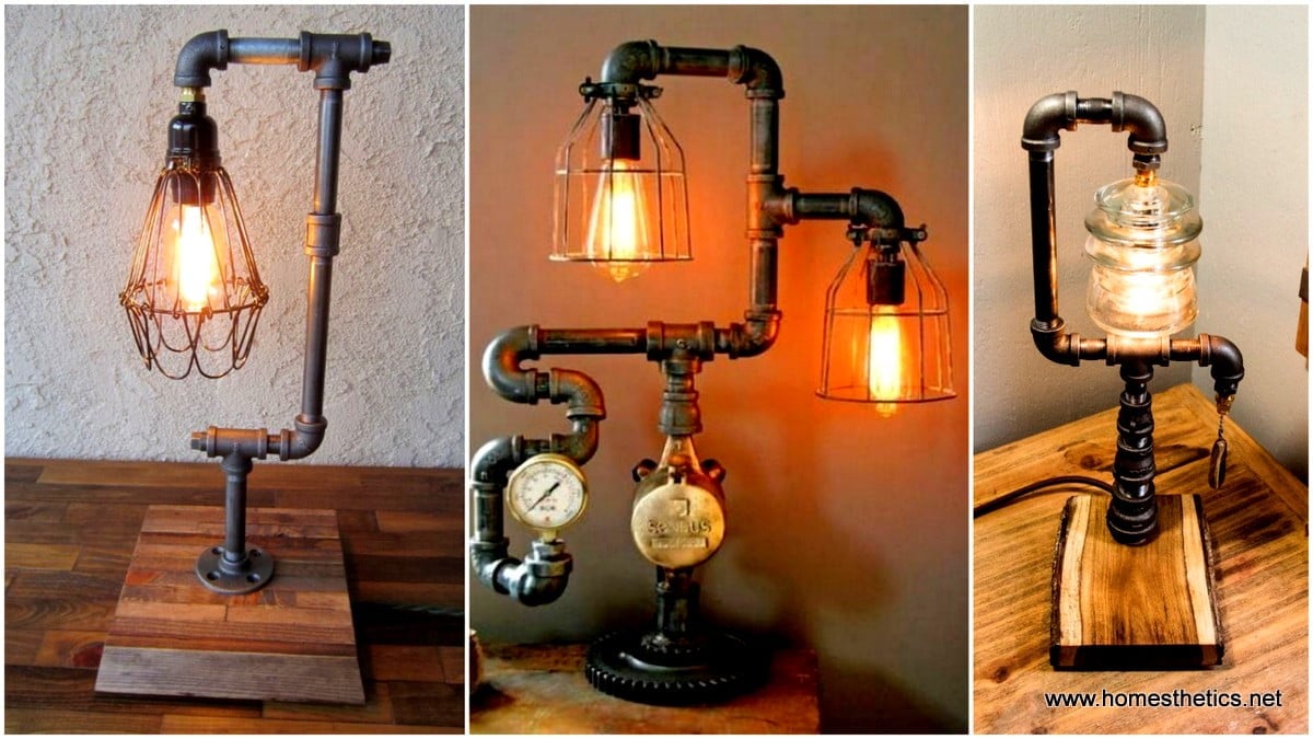 lamp made of pipes