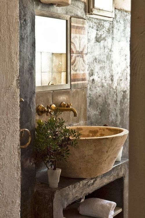 2. Go for an all stone bathroom design and connect with the natural some more