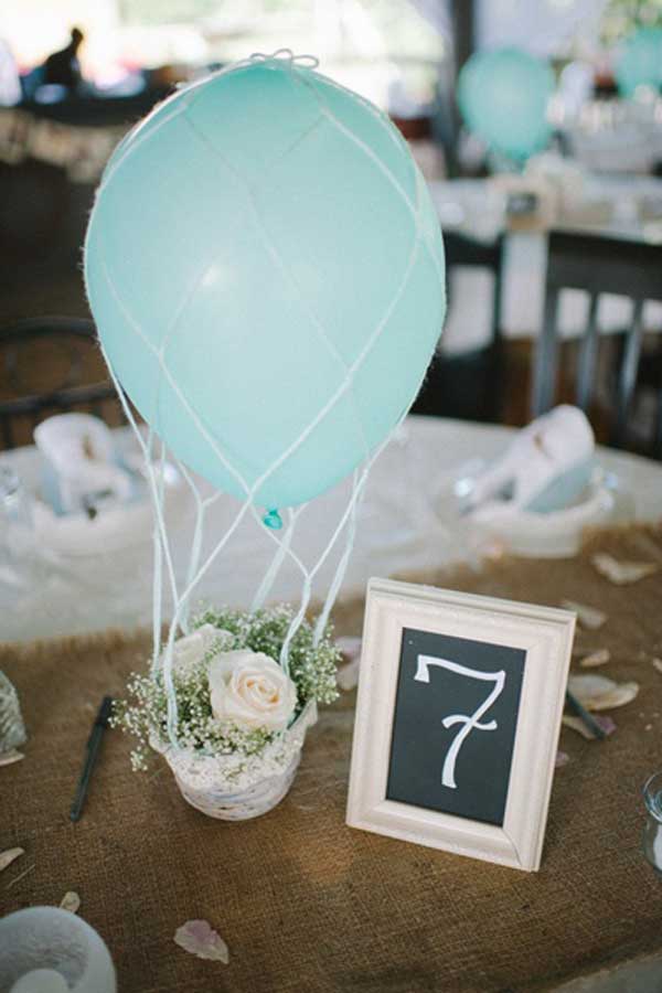 #12 Sensible Hot Air Balloon Wedding Centerpiece