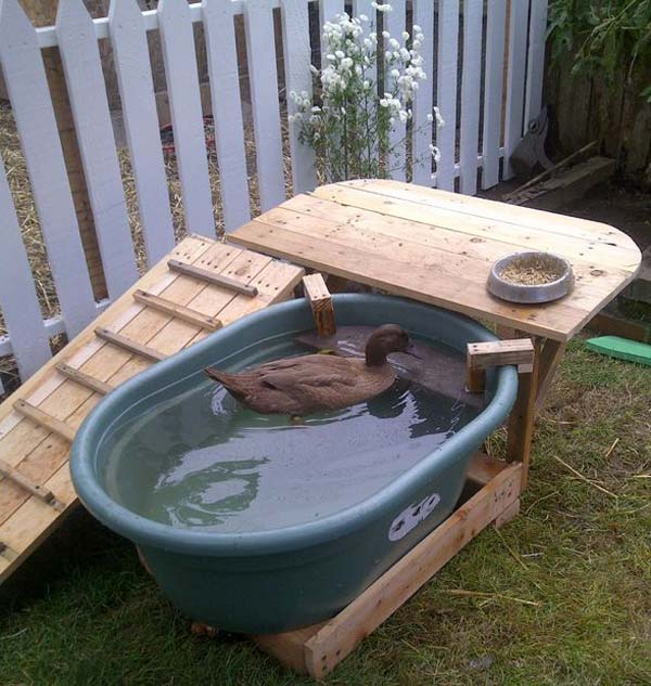 8. Tiny Duck Deck and Bathtub