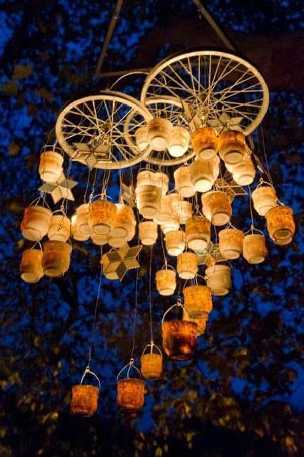 21 Awesomely Creative DIY Crafts Re-purposing Bike Rims homesthetics upcycling projects (18)