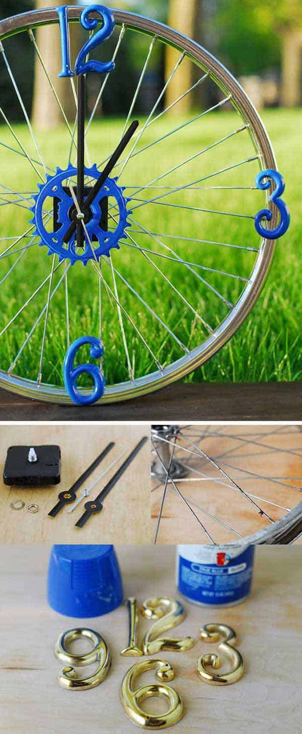 21 Awesomely Creative DIY Crafts Re-purposing Bike Rims homesthetics upcycling projects (21)