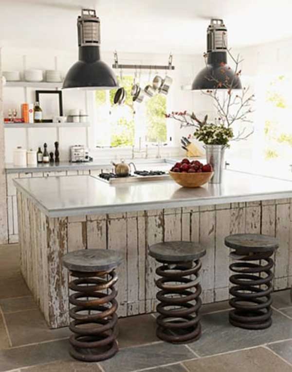 10. Super Cool Industrial Spring Bar Stool