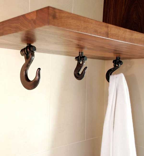 20. Load Bearing Hooks Used as Towel Hooks