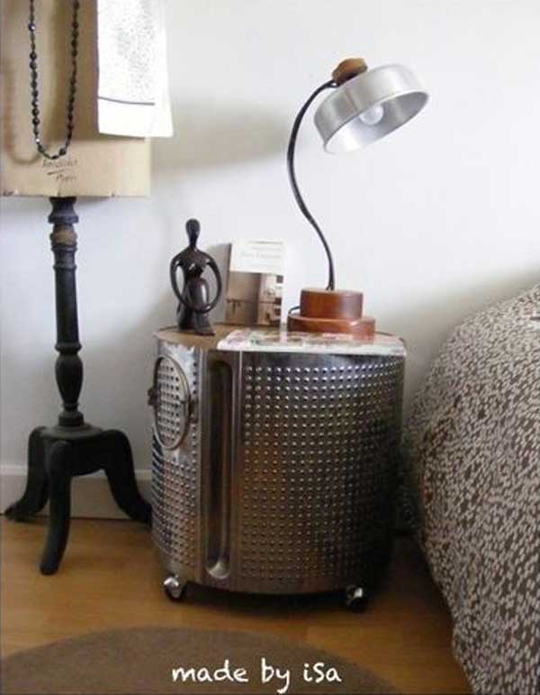 22. Old Washing Machine Transformed Into a Breathtaking Night Stand