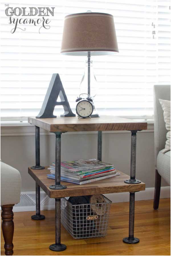 6.Neat Industrial Side Table