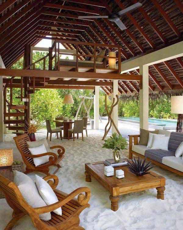 27 Fun and Airy Beach-Style Outdoor Living Design Ideas For Your Backyard homesthetics decor (6)