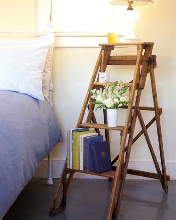 38 Ingenious Ways to Up-cycle Repurpose and Reuse Vintage Ladders homeshetics decor (23)