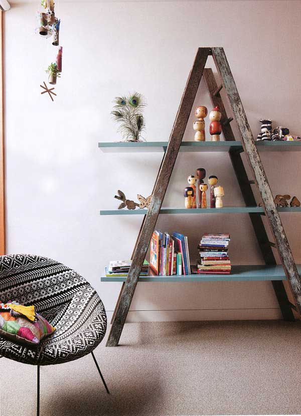 38 Ingenious Ways to Up-cycle Repurpose and Reuse Vintage Ladders homeshetics decor (26)
