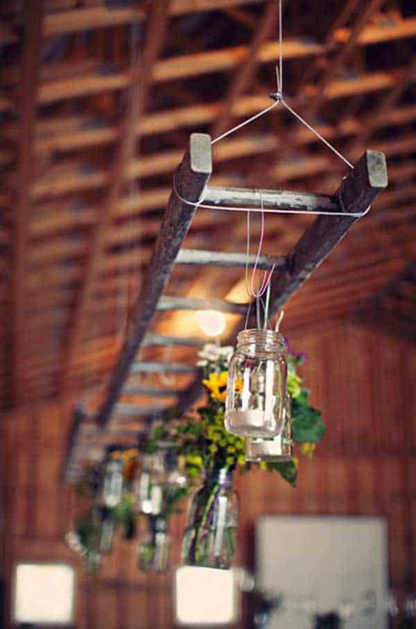 38 Ingenious Ways to Up-cycle Repurpose and Reuse Vintage Ladders homeshetics decor (28)
