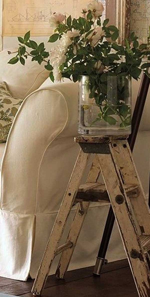 38 Ingenious Ways to Up-cycle Repurpose and Reuse Vintage Ladders homeshetics decor (31)