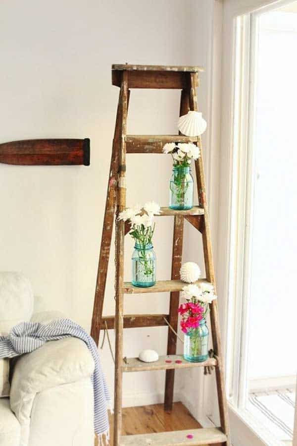 38 Ingenious Ways to Up-cycle Repurpose Vintage Ladders homeshetics decor