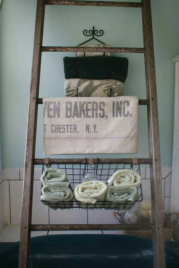 38 Ingenious Ways to Up-cycle Repurpose and Reuse Vintage Ladders homeshetics decor (6)