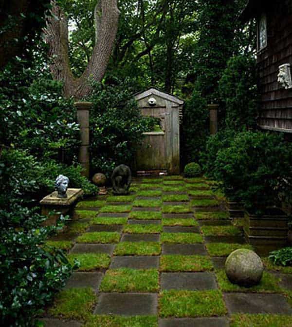 #17 Chess Like Stepping Stone-Grass Game in a Beautiful Backyard