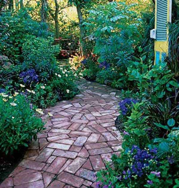 #30 Brick Garden Path Directed by Greenery