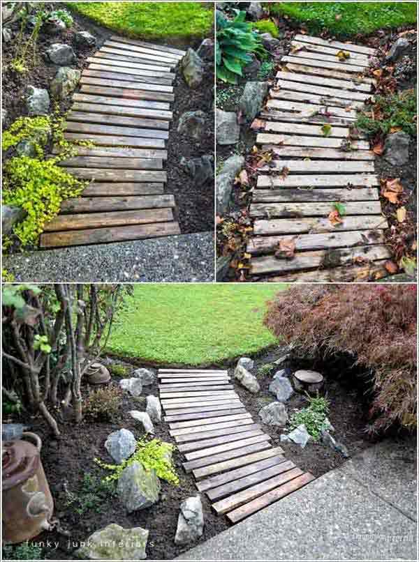 #34 Simple Wooden Planks  Creating a Transition Between Gravel and Grass