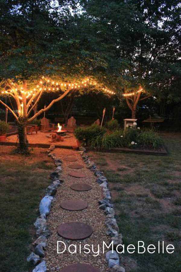 #41 Gravel Rocks and Round Stepping Stones in Neat Path Composition