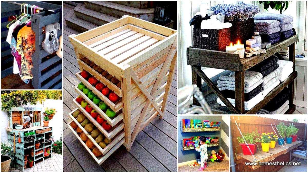 1 25 Beautiful Cheap Pallet DIY Storage Projects to Realize With Ease