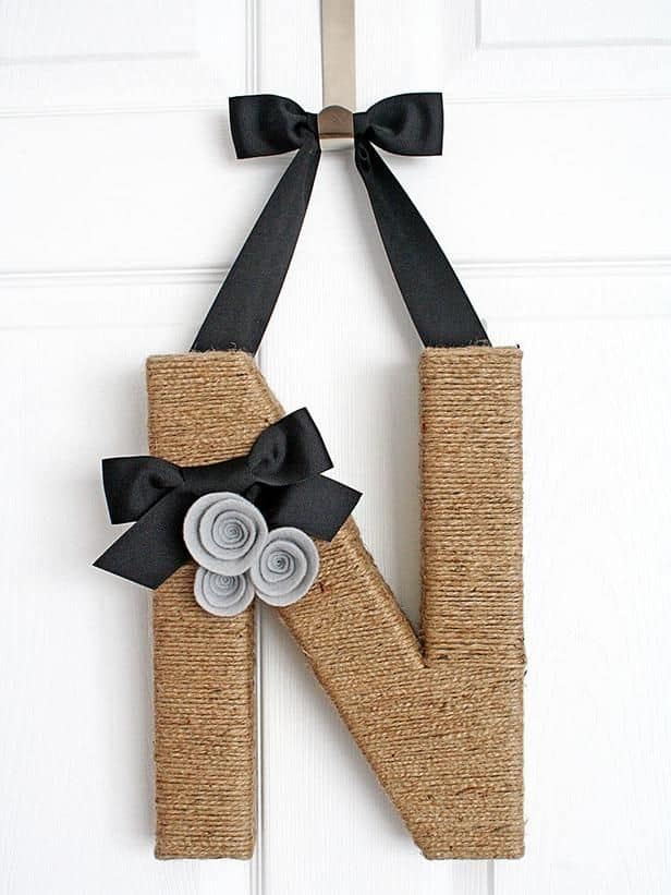  DIY JUTE WRAPPED INITIAL DESIGN