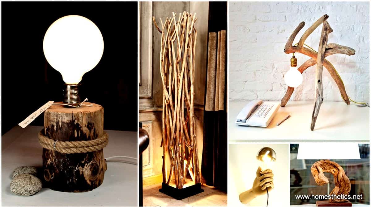 Lamp Made Of Wood Sticks • Recyclart  Diy lamp shade, Handmade lighting,  Wood lamps