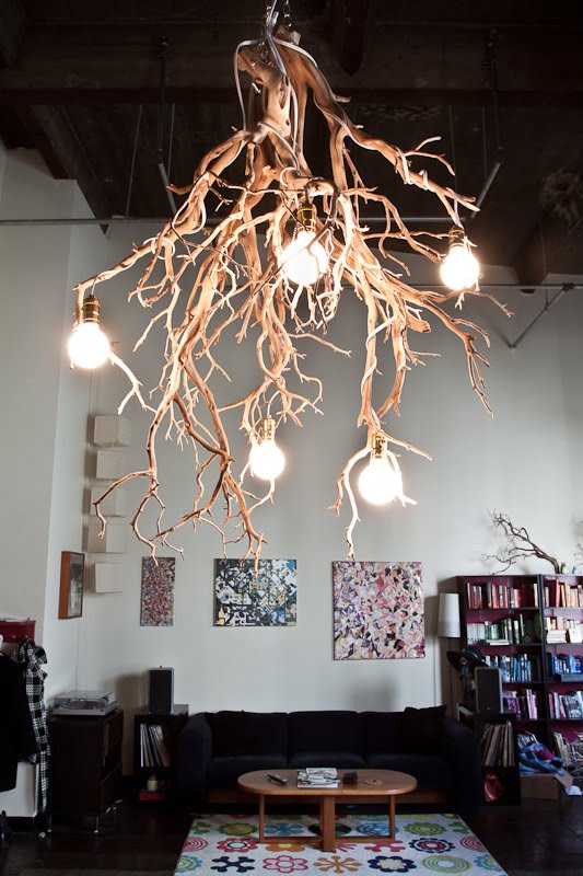 #1 Sculptural branches emphasizing through shape highlighted through light