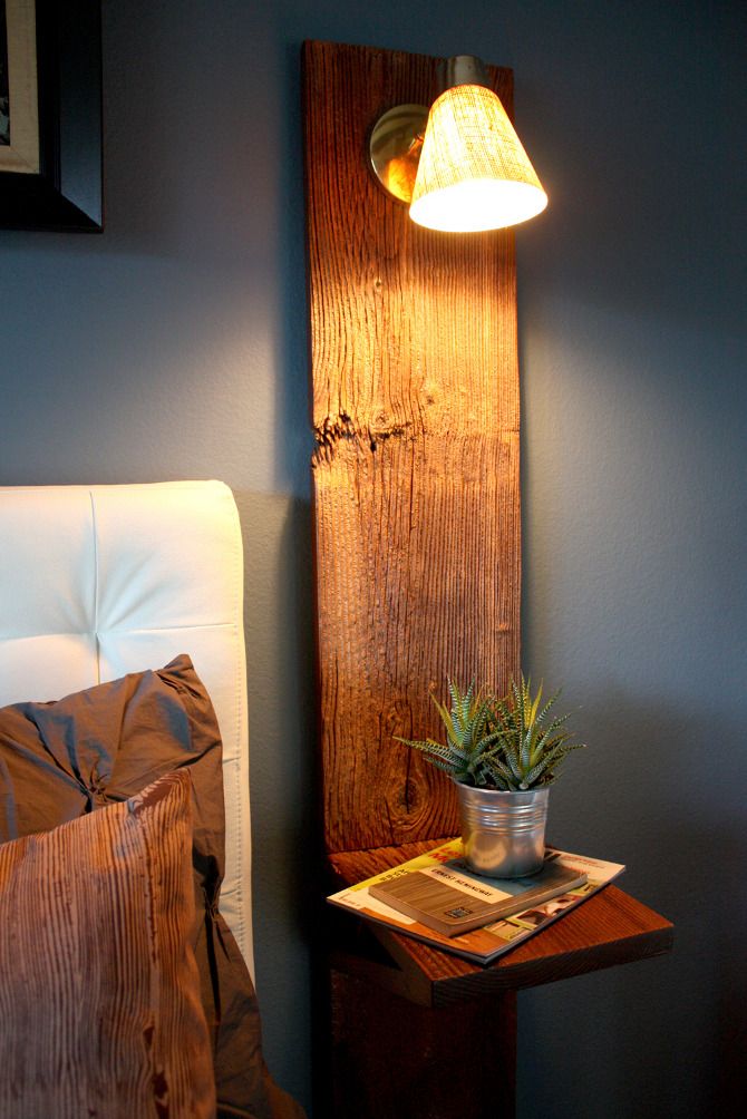 #9 embrace change with a diy wooden lamp and side-table in the bedroom