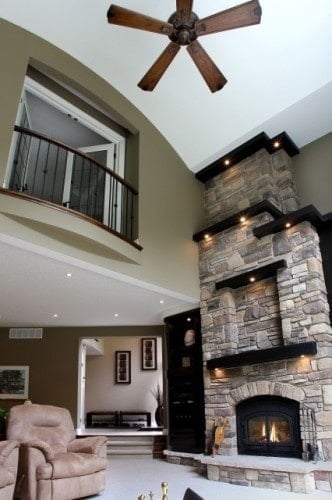 10. Fireplace Under Your Vaulted Ceiling 