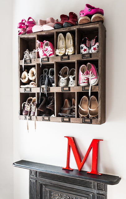 Repurposed Furniture Shoe Storage