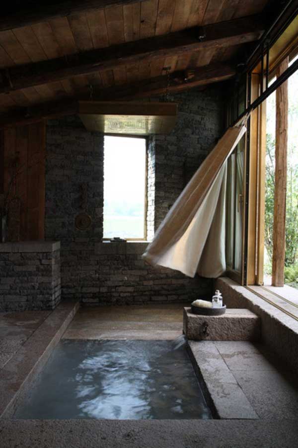 22 Natural Stone Bathtubs Emphasizing Their Spatialities homesthetics cool bathrooms (20)