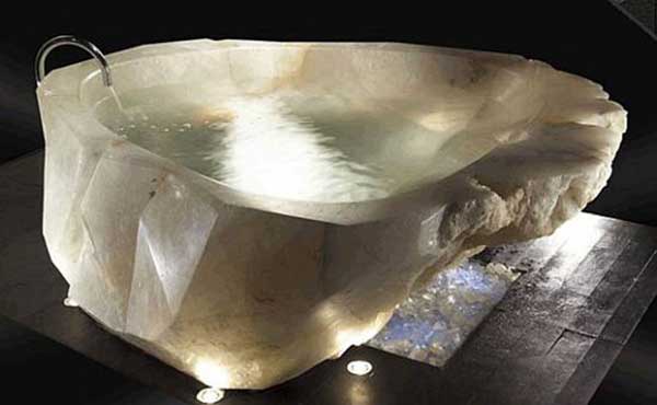 22 Natural Stone Bathtubs Emphasizing Their Spatialities homesthetics cool bathrooms (9)