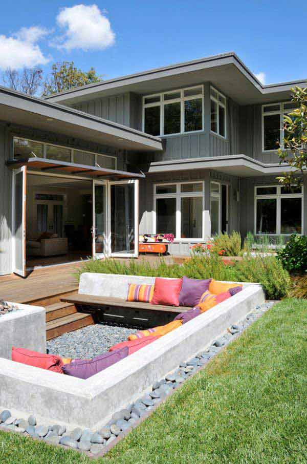 23 Simply Impressive Sunken Sitting Areas For a Mesmerizing Backyard Landscape homesthetics decor (20)