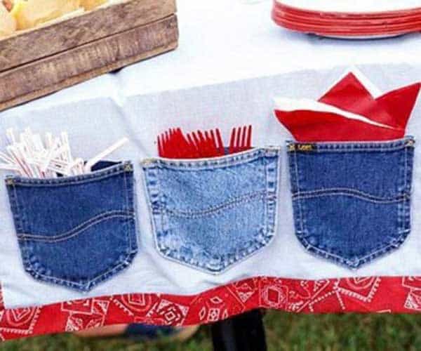 25 Unusual Cool Ways to Upcycle Old Denim Into DIY Projects homesthetics decor (1)