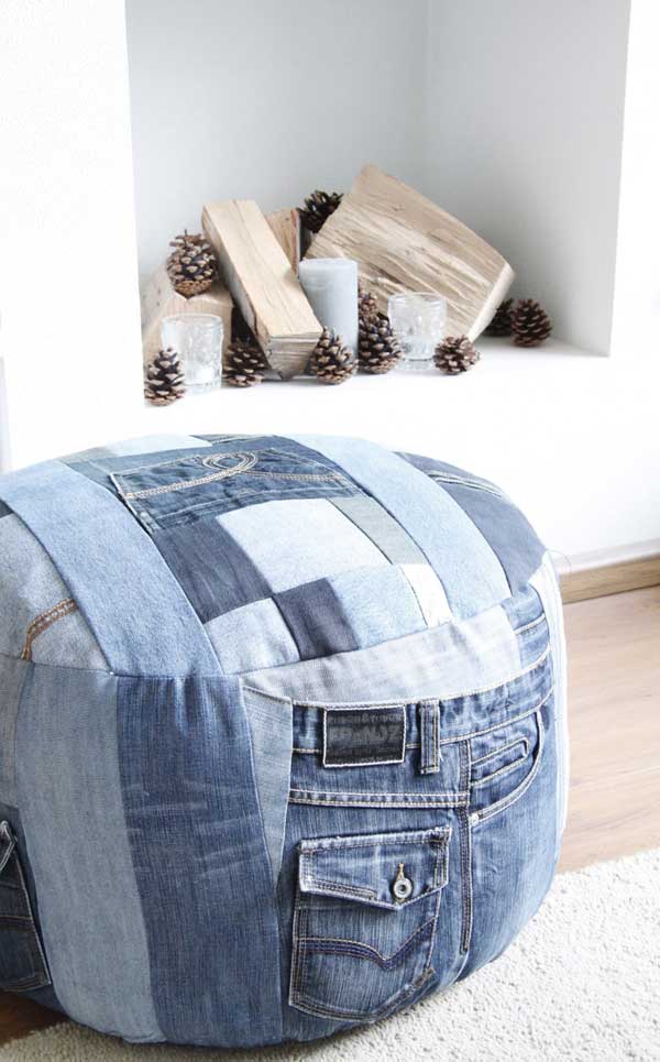 25 Unusual Cool Ways to Upcycle Old Denim Into DIY Projects homesthetics decor (10)