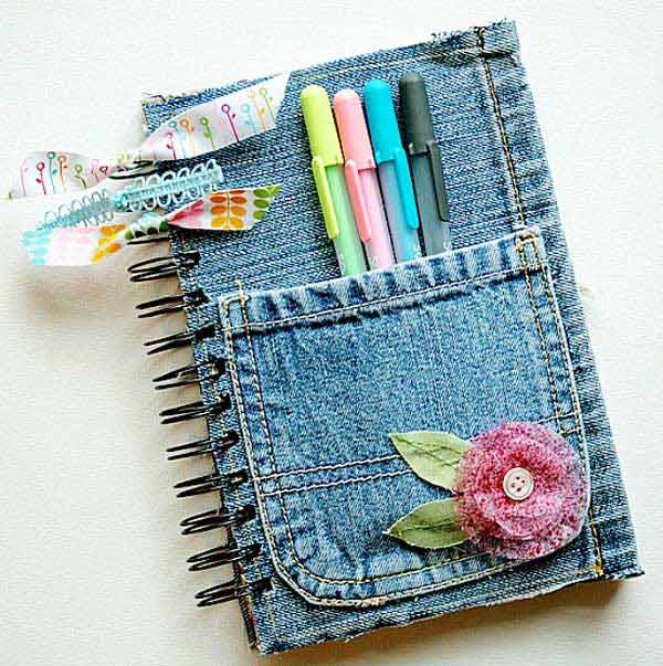 25 Unusual Cool Ways to Upcycle Old Denim Into DIY Projects homesthetics decor (19)