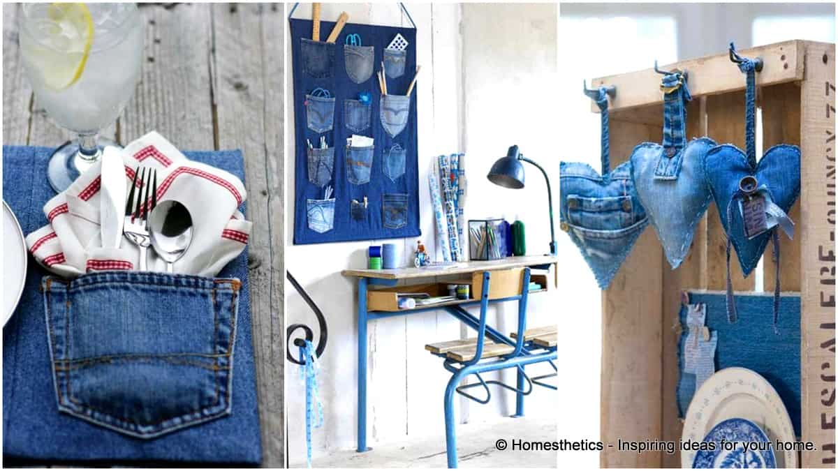 25 Unusual Cool Ways to Upcycle Old Denim Into DIY Projects