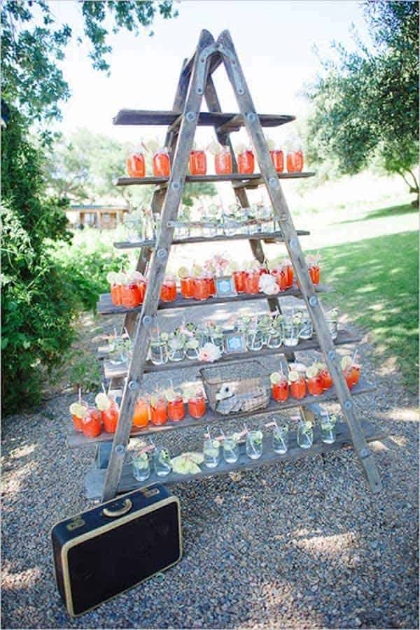 #22 WOODEN LADDER SERVING DRINKS IN STYLE