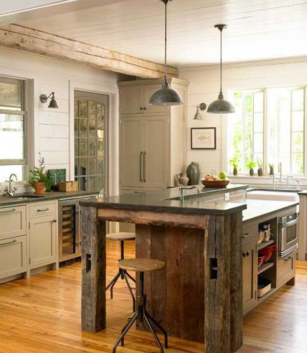 32 Super Neat and Inexpensive Rustic Kitchen Isles to Materialize