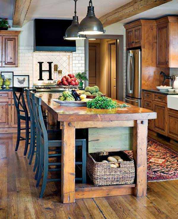32 Super Neat and Inexpensive Rustic Kitchen Islands to Materialize homesthetics decor (3)