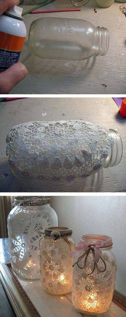 22 Charming And Beautiful Lace DIY Projects To Realize At Home